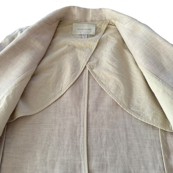 BROCHU WALKER LEE LINEN BLAZER SIZE SMALL - Picture 6 of 13